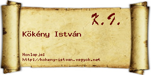 Kökény István névjegykártya